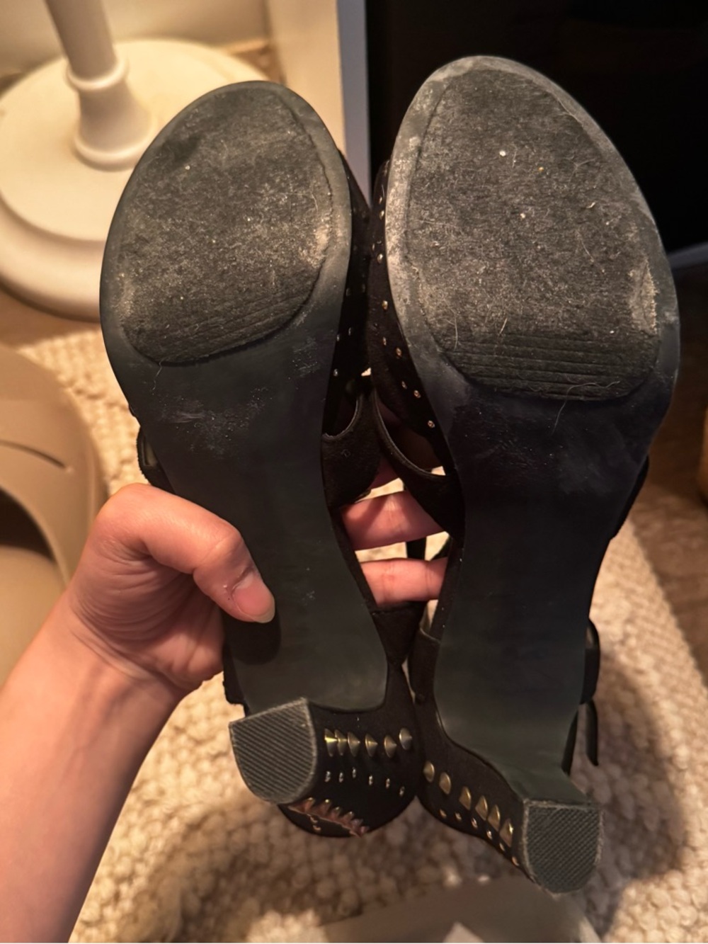 Born Black Studded Platform Sandals - Picture 7 of 7